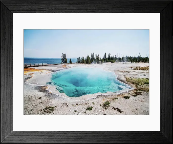 Framed Print : geothermal pool in Yellowstone National Park, Wyoming Framed Print : geothermal pool in Yellowstone National Park, Wyoming