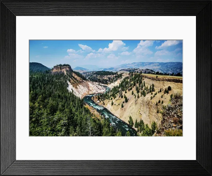 Framed Print : Calcite Springs Overlook of Yellowstone River in Yellowstone national park, Wyoming, United States Framed Print : Calcite Springs Overlook of Yellowstone River in Yellowstone national park, Wyoming, United States