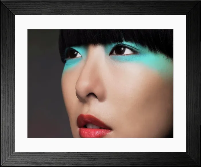 Framed Print : Woman with turquoise eyeshadow Framed Print : Woman with turquoise eyeshadow