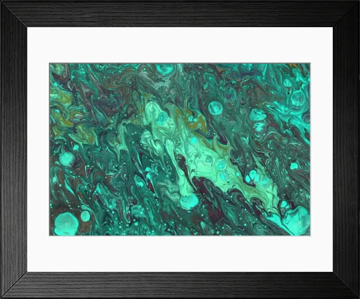 Framed Print : dark blue marble color mix closeup Framed Print : dark blue marble color mix closeup