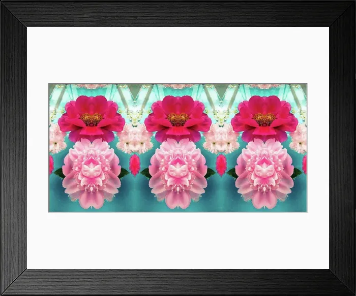 Framed Print : photographic flowers ornament Framed Print : photographic flowers ornament
