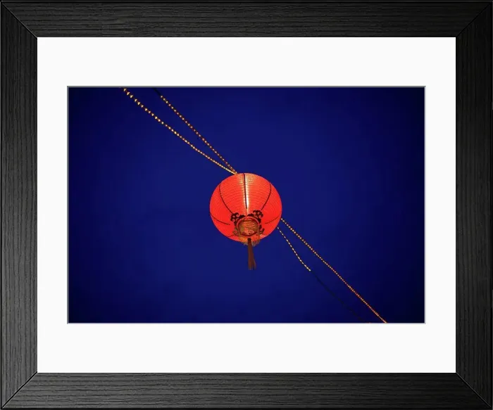 Framed Print : Chines lampion hanging in the sky, Singapore Chinatown Framed Print : Chines lampion hanging in the sky, Singapore Chinatown