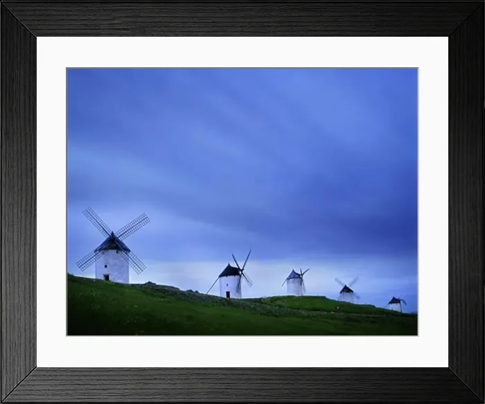 Framed Print : Windmills and blue sky Framed Print : Windmills and blue sky