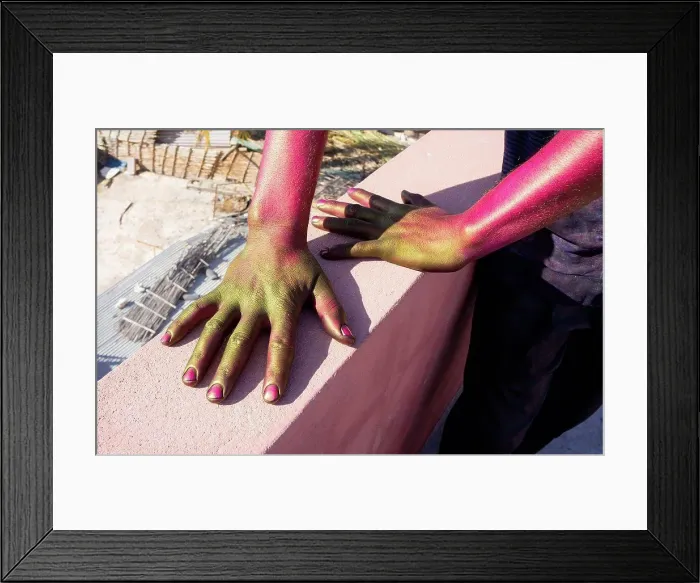 Framed Print : Morocco, Marrakesh, dyeing