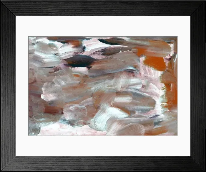 Framed Print : Brown grey acrylic colorful abstract background