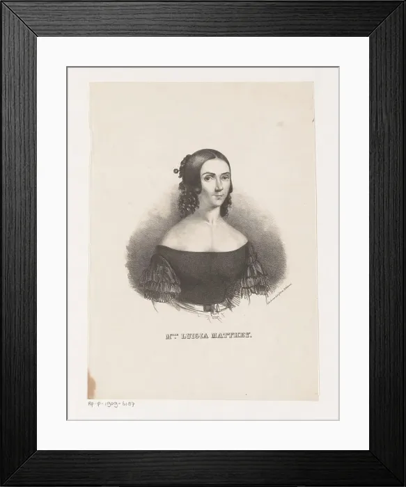 Framed Print : Portrait of actress Luigia Matthey Framed Print : Portrait of actress Luigia Matthey