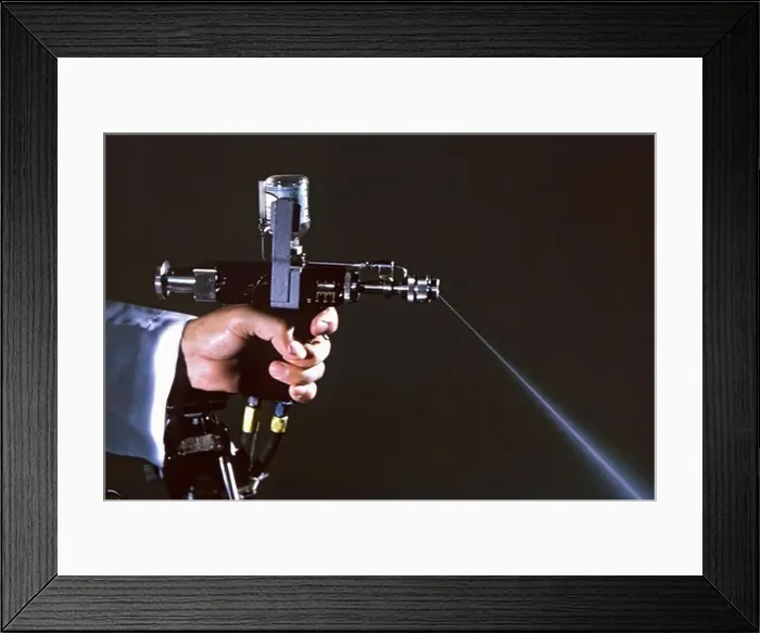 Framed Print : Hand-held Jet-injector Framed Print : Hand-held Jet-injector