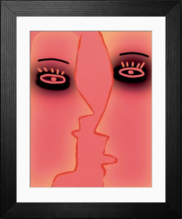 Framed Print : Black Eye-Pink Face 2000 Diana Ong (b.1940 / Chinese-American) Computer graphics Framed Print : Black Eye-Pink Face 2000 Diana Ong (b.1940 / Chinese-American) Computer graphics