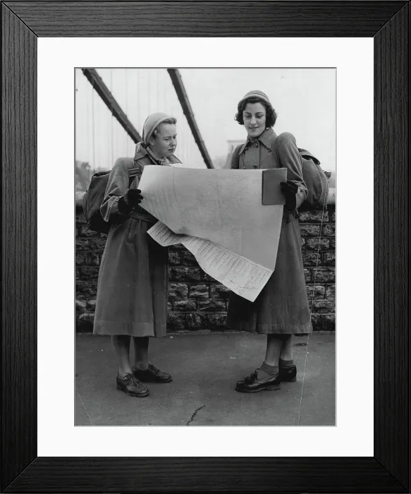 Framed Print : Australian Girls Hike Through Britain -- Melody McIndoe (right)