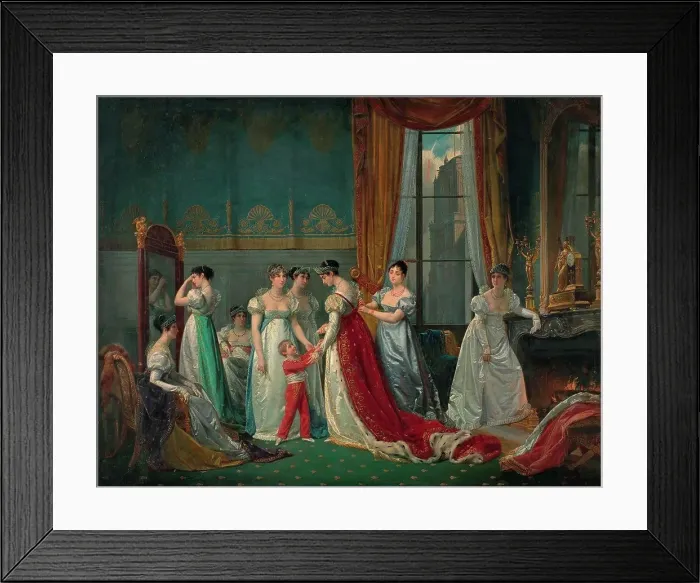Framed Print : Preparation for the coronation, Viger du Vigneau, Jean-Louis-Victor (Hector) (1819-1879)