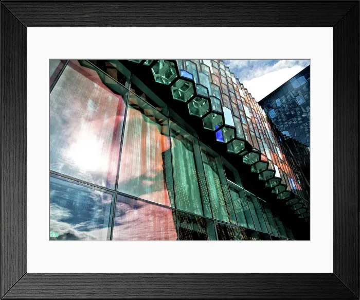 Framed Print : VIews of Harpa_Reykjavik Concert Hall and Conference Center