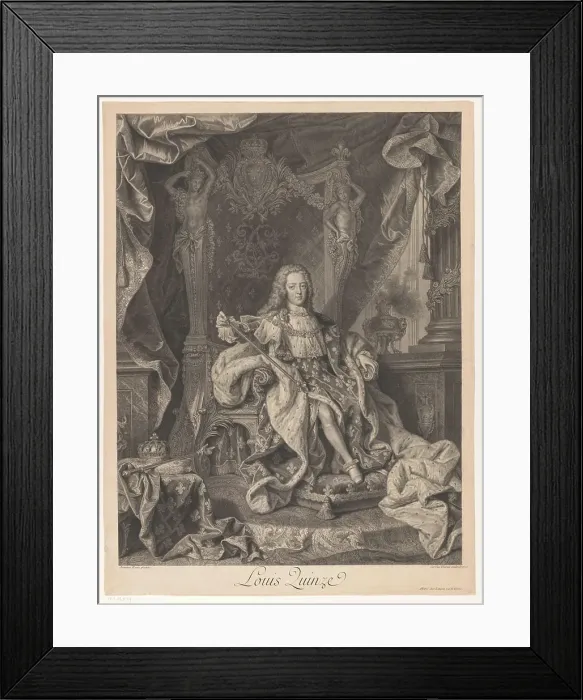 Framed Print : Portrait of Louis XV van France Framed Print : Portrait of Louis XV van France
