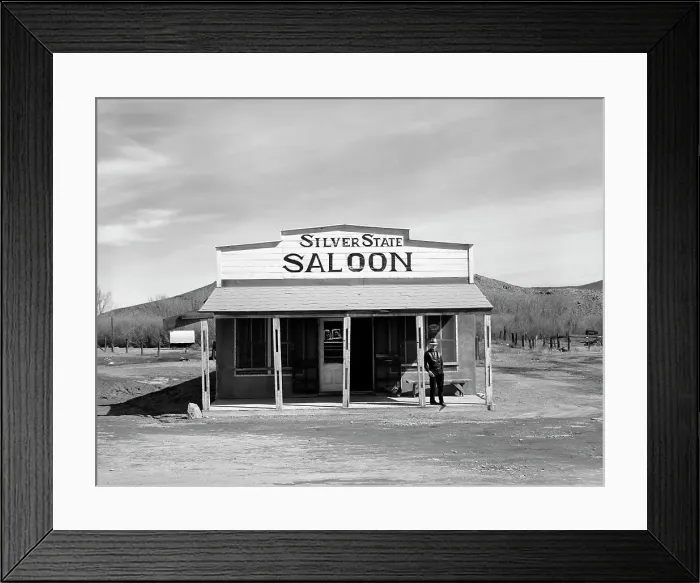 Framed Print : Silver State Saloon, Beowawe, Nevada, USA, Arthur Rothstein, U.S. Farm Security Administration, March 1940 Framed Print : Silver State Saloon, Beowawe, Nevada, USA, Arthur Rothstein, U.S. Farm Security Administration, March 1940