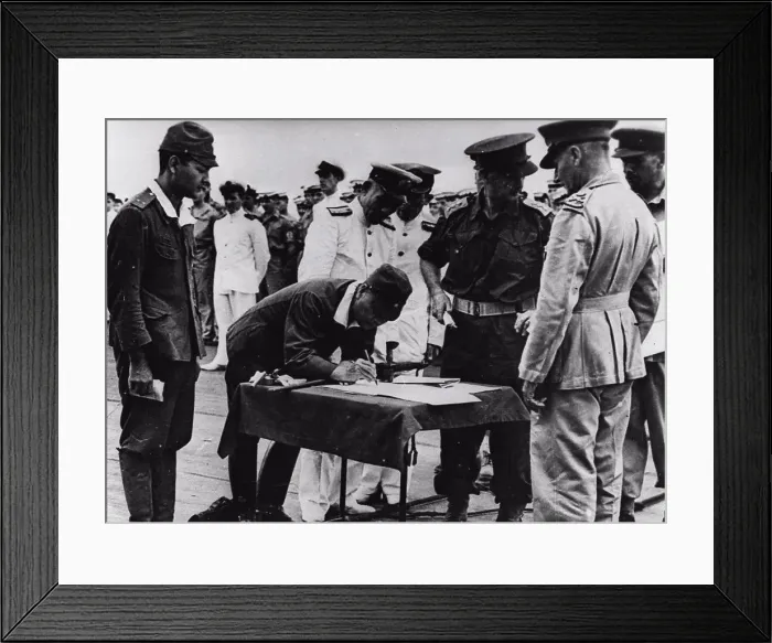 Framed Print : Japanese South-Eastern Army Chief Surrenders on Board H