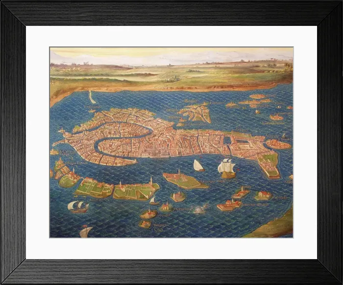 Framed Print : Panoramic Plan of Venice, by Ignazio Danti, Gallery of Maps, Vatican Museums, Rome, Italy Framed Print : Panoramic Plan of Venice, by Ignazio Danti, Gallery of Maps, Vatican Museums, Rome, Italy