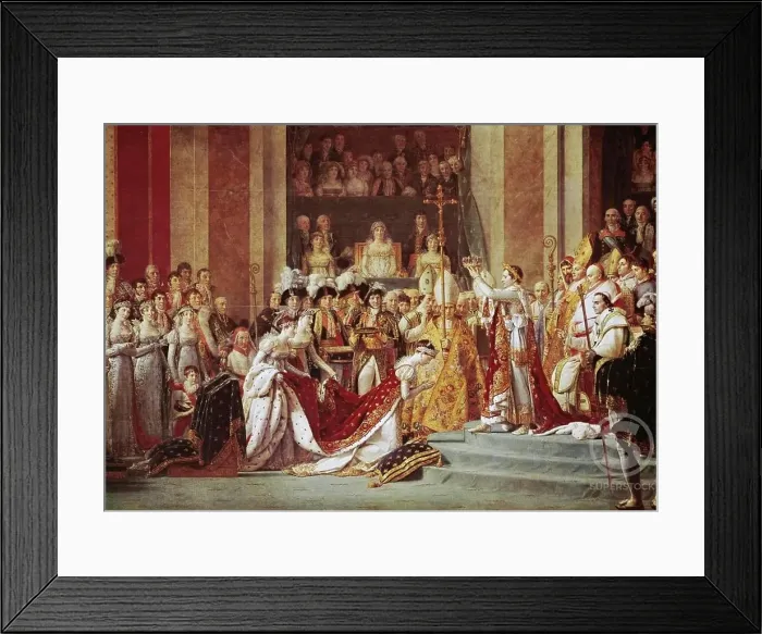 Framed Print : The Consecration of the Emperor Napoleon & the Coronation of the Empress Josephine in the Cathedral of Notre-Dame de