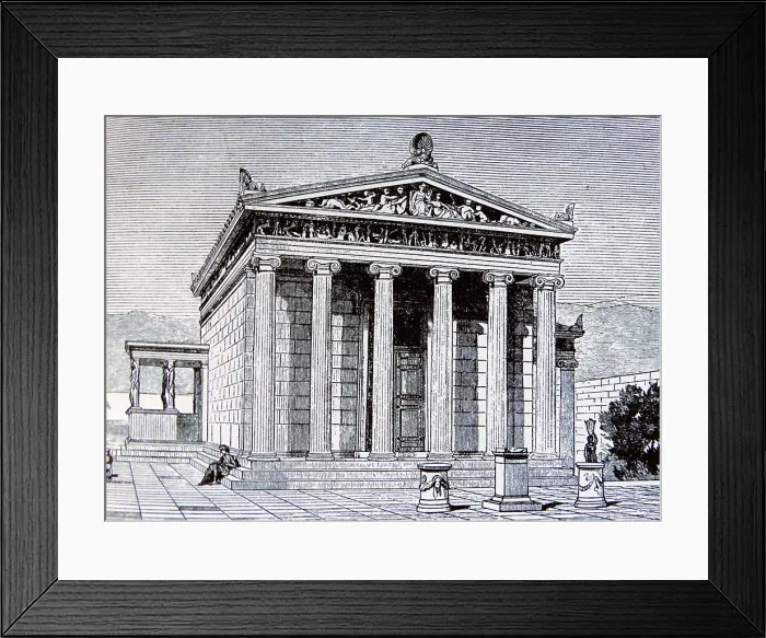 Framed Print : Illustration depicting the Erechtheion or Erechtheum Framed Print : Illustration depicting the Erechtheion or Erechtheum