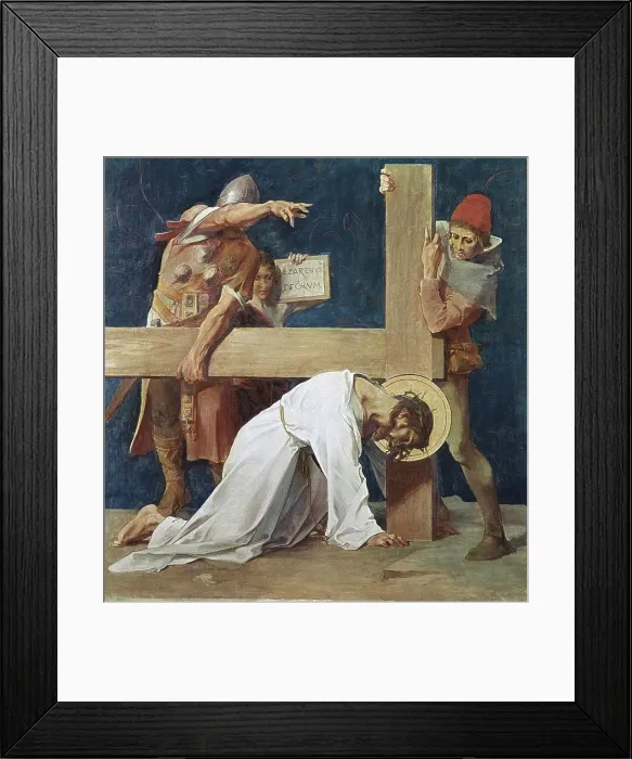 Framed Print : Jesus Falls the Second Time (7th Station of the Cross) 1898 Martin Feuerstein (1856-1931 French) Saint Anna Church Framed Print : Jesus Falls the Second Time (7th Station of the Cross) 1898 Martin Feuerstein (1856-1931 French) Saint Anna Church