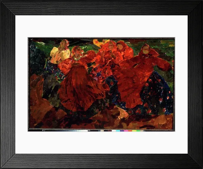 Framed Print : Dancing women by Filipp Andreyevich Malyavin Framed Print : Dancing women by Filipp Andreyevich Malyavin