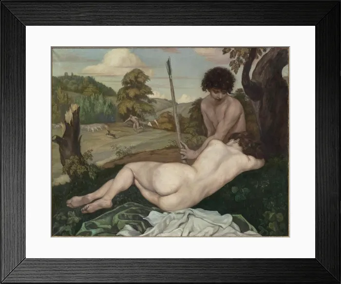 Framed Print : The Shepherd's Rest, Bernard, Émile (1868-1941) Framed Print : The Shepherd's Rest, Bernard, Émile (1868-1941)