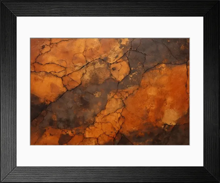 Framed Print : A detailed view of a surface with a mixture of brown and black colors Framed Print : A detailed view of a surface with a mixture of brown and black colors