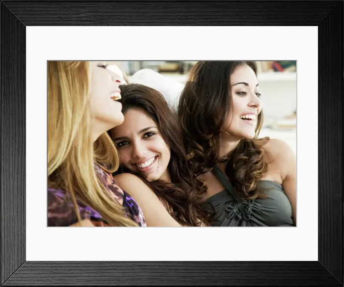 Framed Print : Hispanic women smiling together Framed Print : Hispanic women smiling together