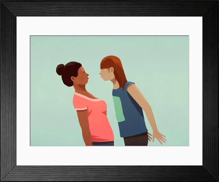 Framed Print : Angry man threatening wife Framed Print : Angry man threatening wife