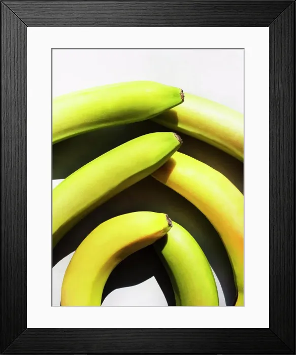Framed Print : Overhead view of arrangement of bananas Framed Print : Overhead view of arrangement of bananas
