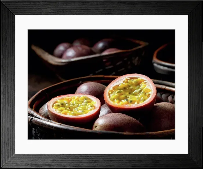 Framed Print : Fresh organic fruit, passion fruit