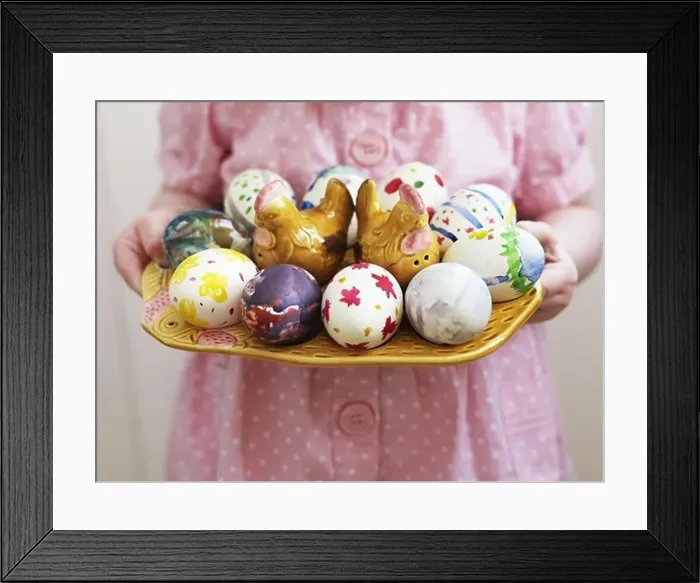 Framed Print : A girl with easter eggs, Sweden Framed Print : A girl with easter eggs, Sweden