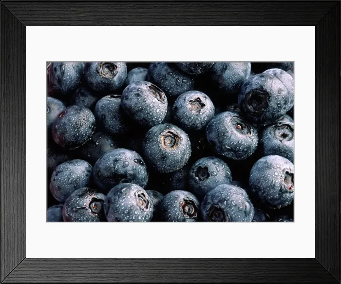 Framed Print : Close-up of Blueberries