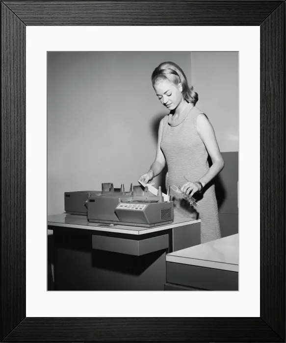 Framed Print : Businesswoman working in an office Framed Print : Businesswoman working in an office