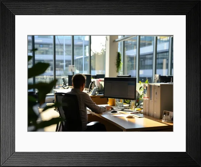 Framed Print : Business people working in office, Busy day in the office, Busy working day, office life Framed Print : Business people working in office, Busy day in the office, Busy working day, office life