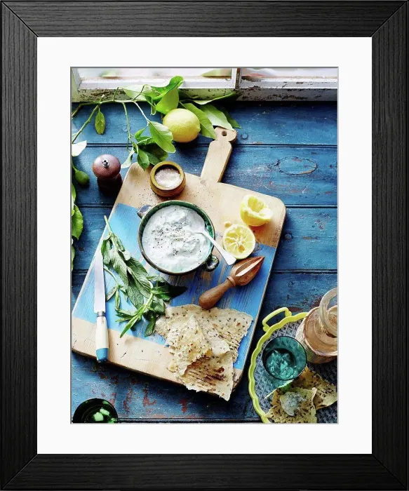 Framed Print : Tzatziki with flatbread Framed Print : Tzatziki with flatbread