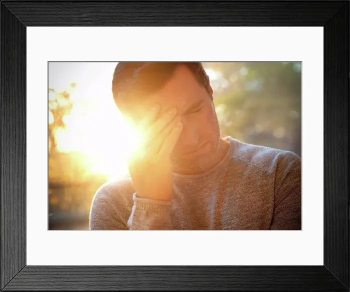 Framed Print : Man with headache Framed Print : Man with headache