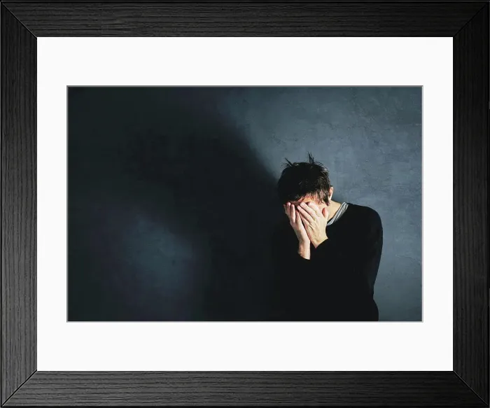 Framed Print : Grief, conceptual image Framed Print : Grief, conceptual image