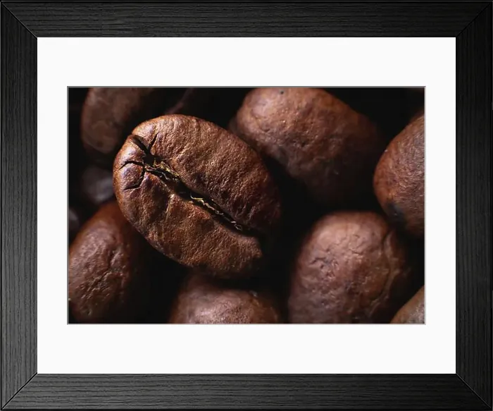 Framed Print : Close-up Coffee roasted beans. Extreme macro coffee background Framed Print : Close-up Coffee roasted beans. Extreme macro coffee background