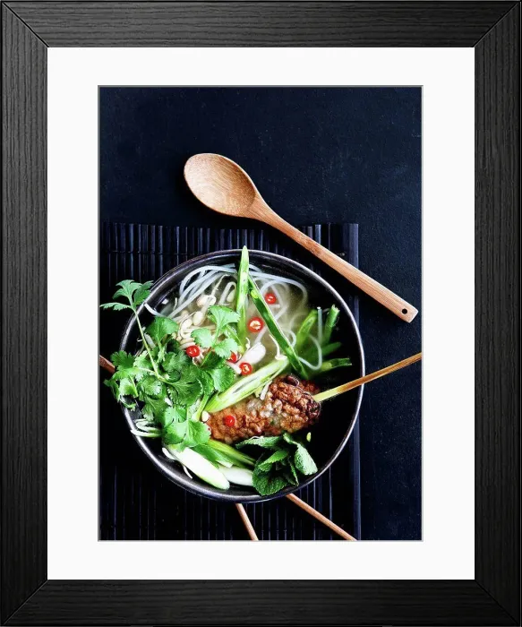 Framed Print : Bowl of Vietnamese noodle soup Framed Print : Bowl of Vietnamese noodle soup