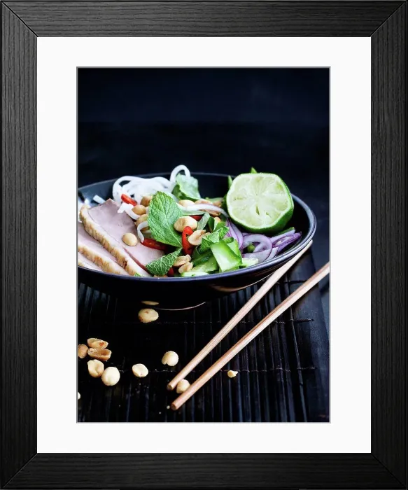 Framed Print : Plate of Vietnamese duck salad Framed Print : Plate of Vietnamese duck salad