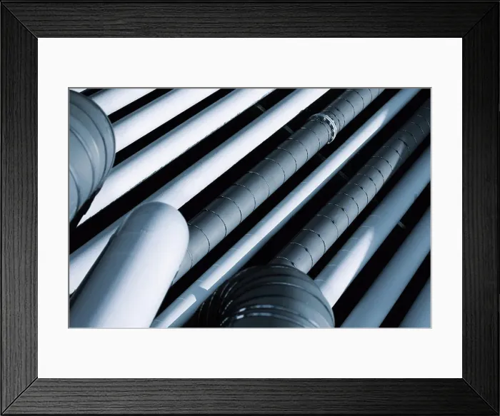 Framed Print : Close up of pipeline system