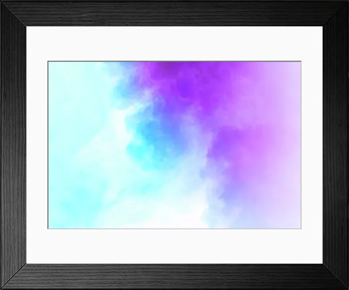 Framed Print : Colorful smoke against white background