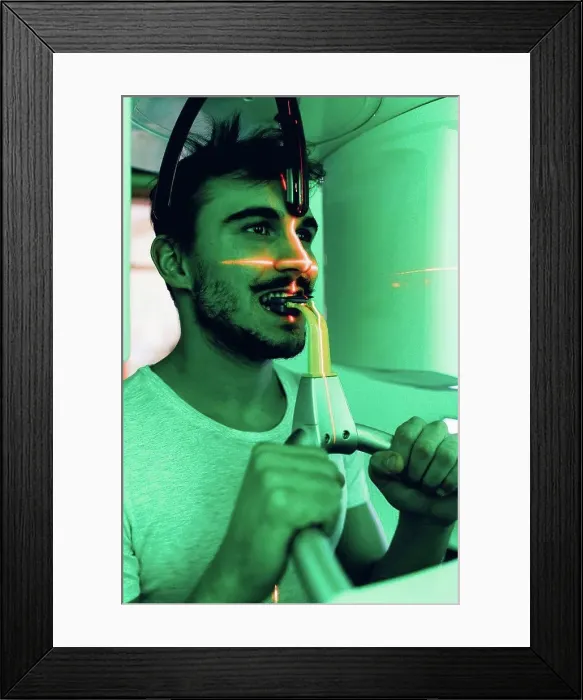 Framed Print : Man having dental x-ray Framed Print : Man having dental x-ray