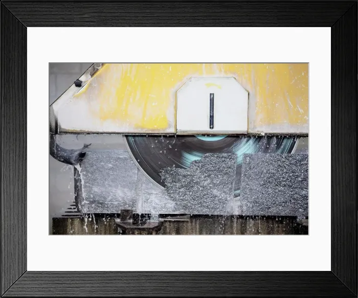 Framed Print : Italy, Premosello Chiovenda, Verbania, Stone cutting machine