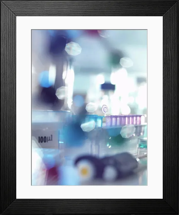 Framed Print : A eppendorf containing a sample used in analytical chemistry and DNA extraction awaiting testing in a laboratory Framed Print : A eppendorf containing a sample used in analytical chemistry and DNA extraction awaiting testing in a laboratory