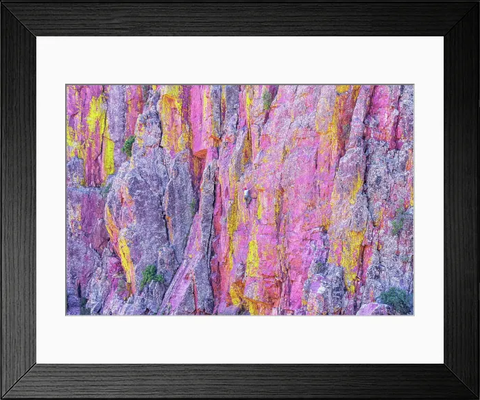 Framed Print : Man rock climbing, Coconino National Forest, Arizona, United States of America, North America