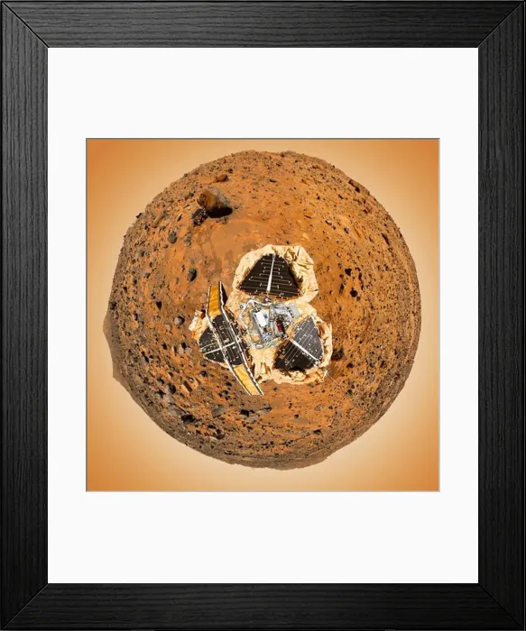 Framed Print : Mars Pathfinder Filled Donut Mosaic, Mars