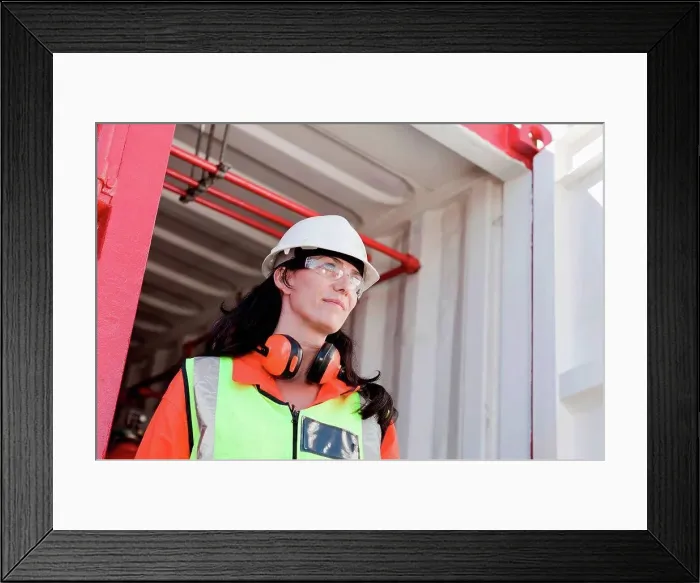 Framed Print : Engineer working on oil rig Framed Print : Engineer working on oil rig