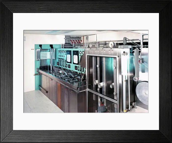 Framed Print : State of the art high speed 16mm, 35mm or 40mm color film processing machines Framed Print : State of the art high speed 16mm, 35mm or 40mm color film processing machines