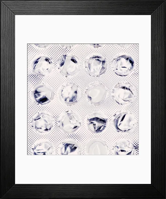 Framed Print : Aluminium pill sheet Framed Print : Aluminium pill sheet
