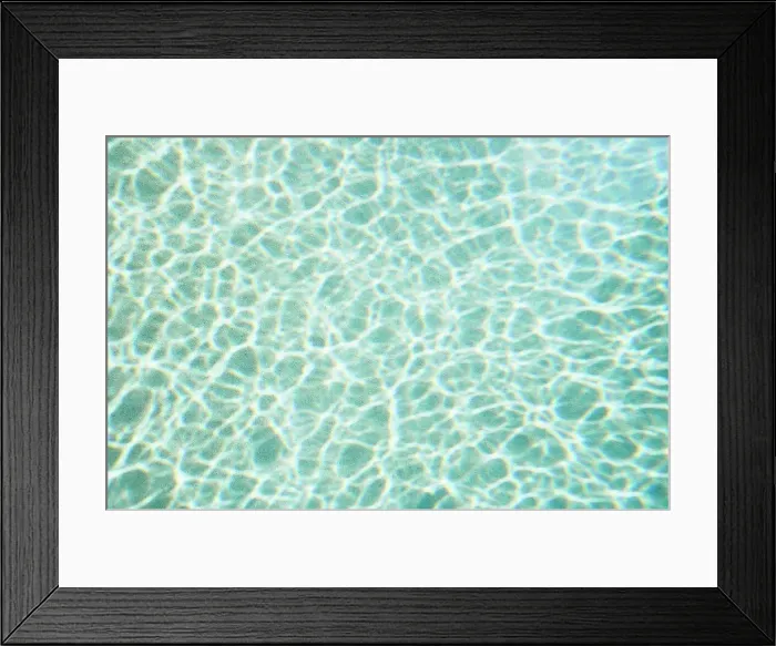 Framed Print : Reflection forming pattern over blue swimming pool water Framed Print : Reflection forming pattern over blue swimming pool water